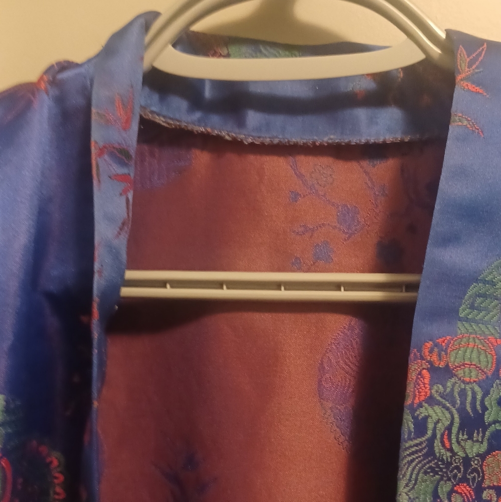 Vintage Satin Chinese Leisure Coat/Robe for Maxxin and Relaxxin - Picture 13 of 16